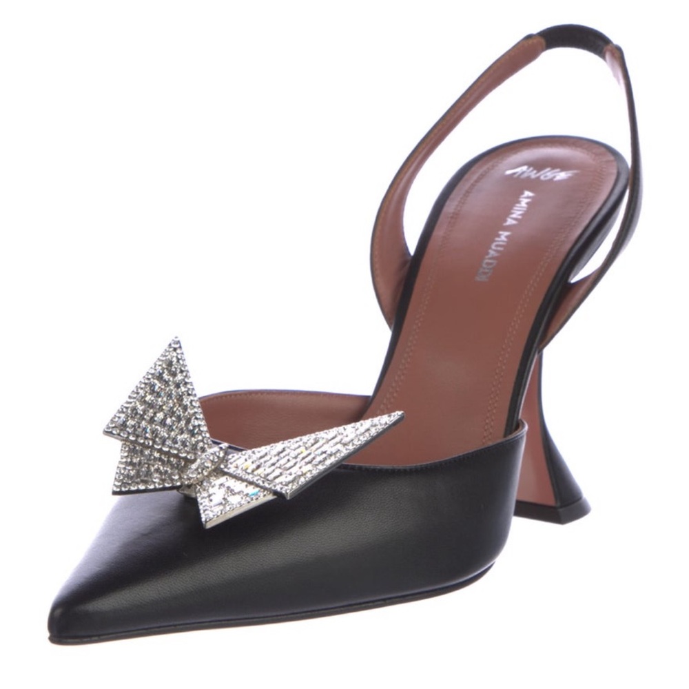 Amina Muaddi x AWGE Phoenix Leather Slingback Pumps